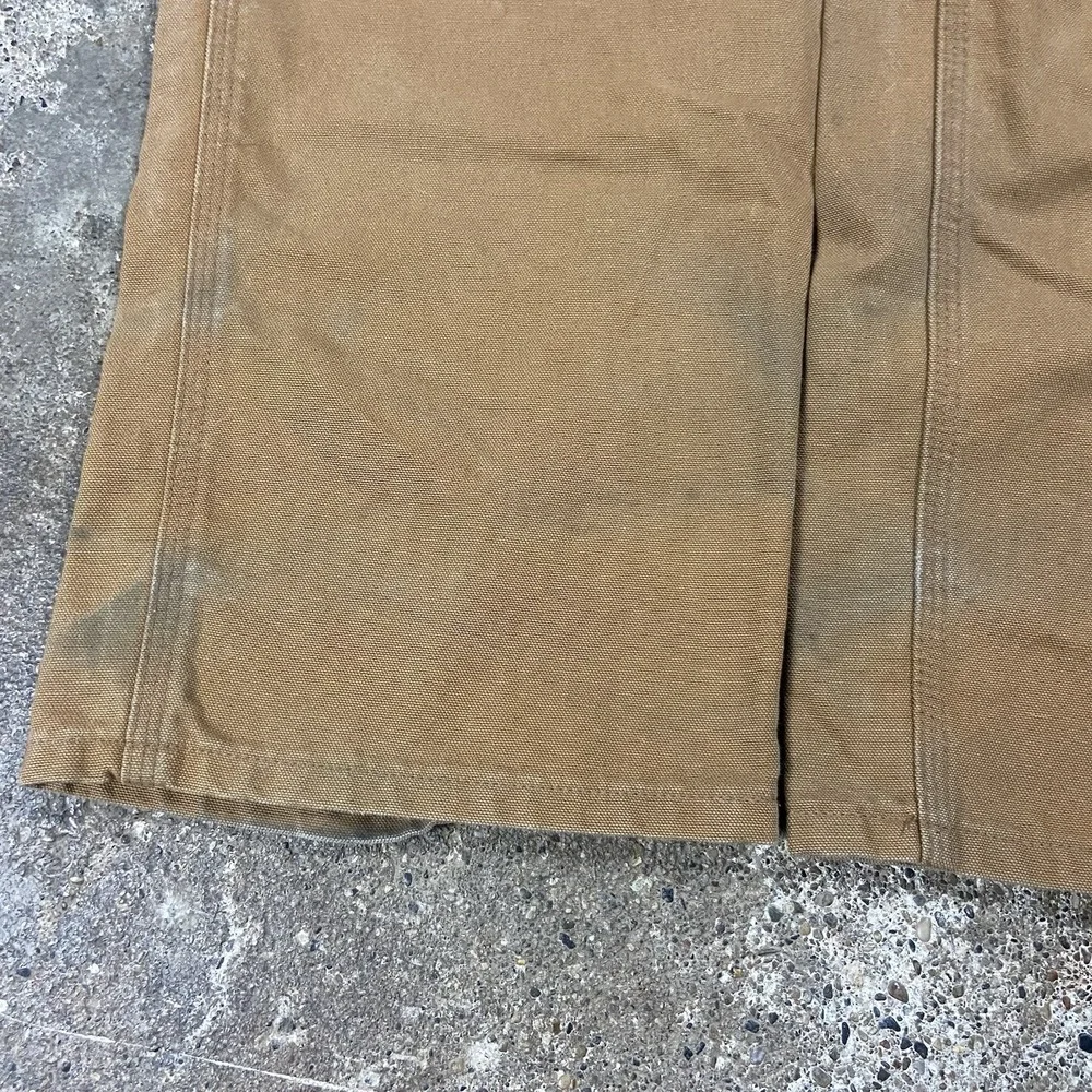 Carhartt Washed Duck Dungaree Size 36x30 Brown Utility Work Wear Pant B11 BRN